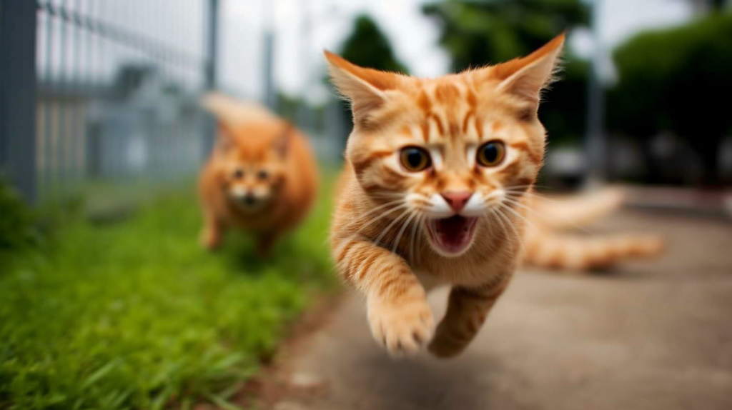 Cat Being Chased