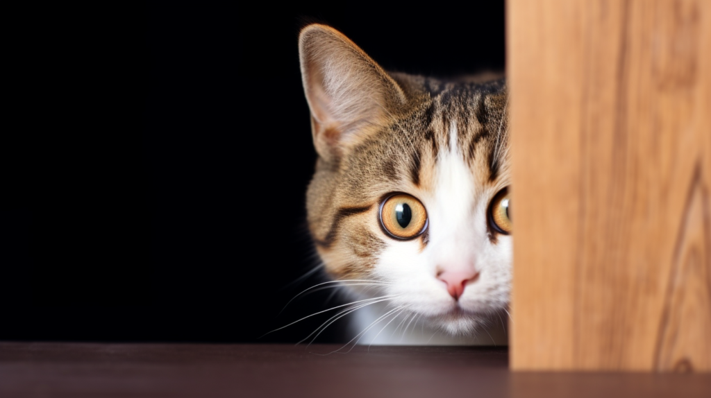 Discover The Joy Of A Cat Peeking Around The Corner